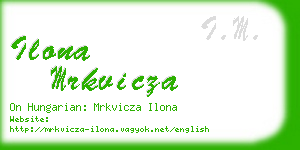 ilona mrkvicza business card